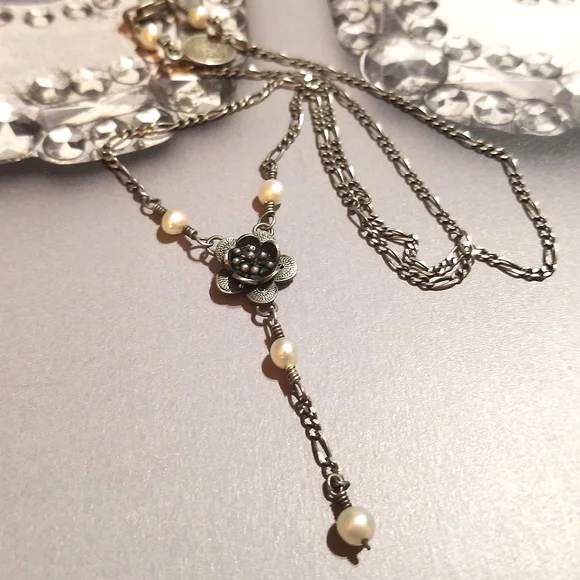 YVONE CHRISTA Sterling Pearl Necklace - Picture 6 of 7